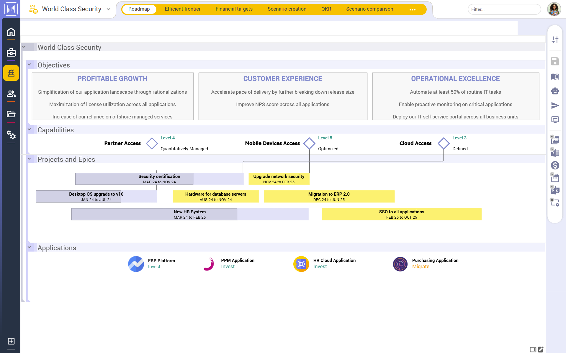 Planisware Software Interface IT Portfolio Management Software for Digital Transformation ...